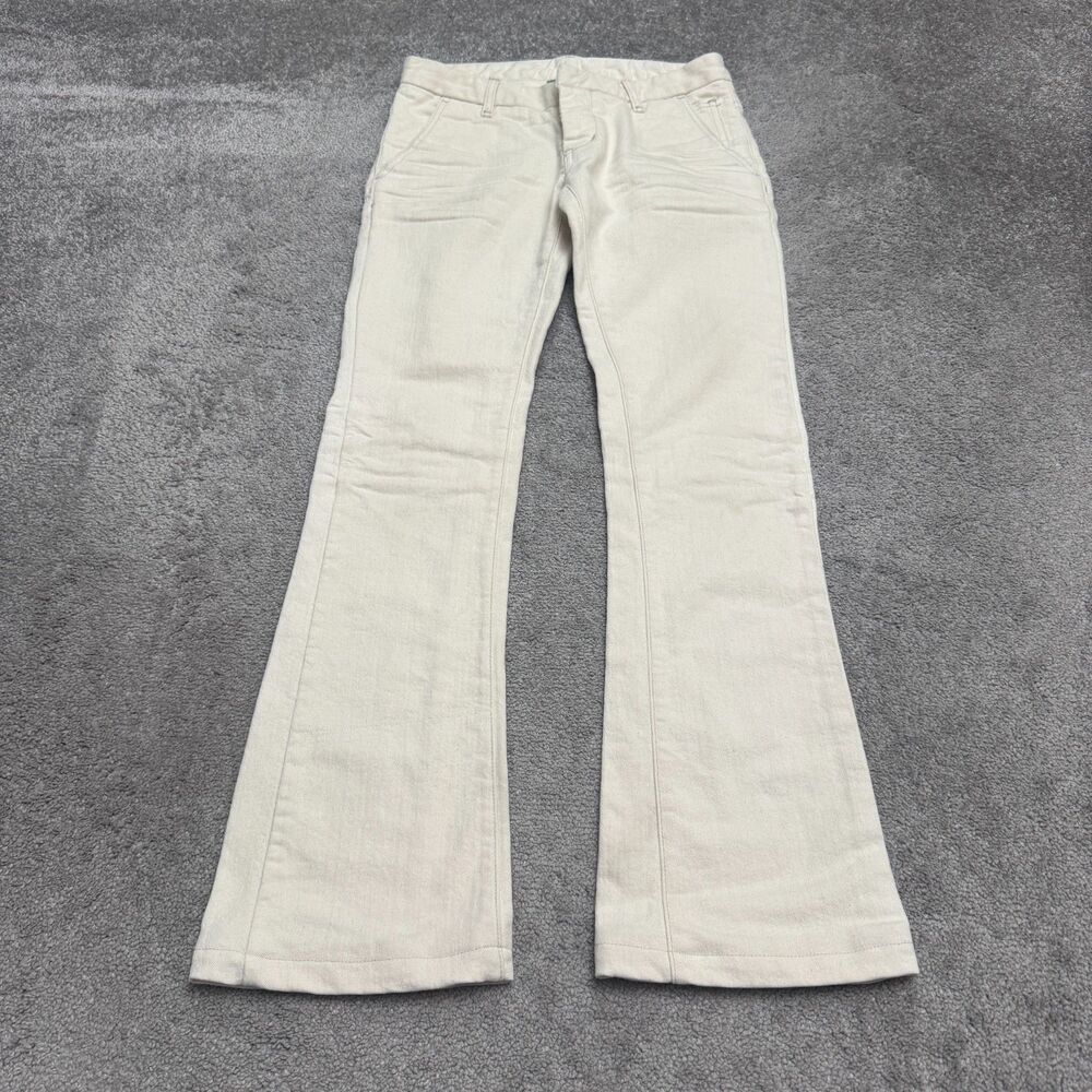James Perse Los Angeles Flared Low Rise Trouser Pants Women 25 Off White Stretch